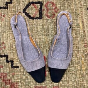 Dear Frances Denim Slingback Flats